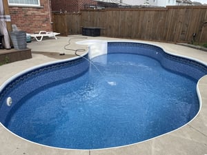 Inground pool liner replacement in Guelph, ON